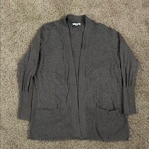 Sonoma Heather Gray/ brown Knit Cardigan